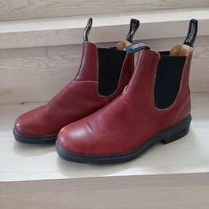 Blundstone Chelsea Oxblood Leather Ankle Boots - Size 5 (US 8)